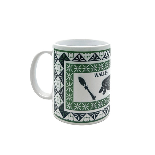 Mug Wallis et Futuna - Motifs TAPA (vert,rose,violet,rouge,bleu)