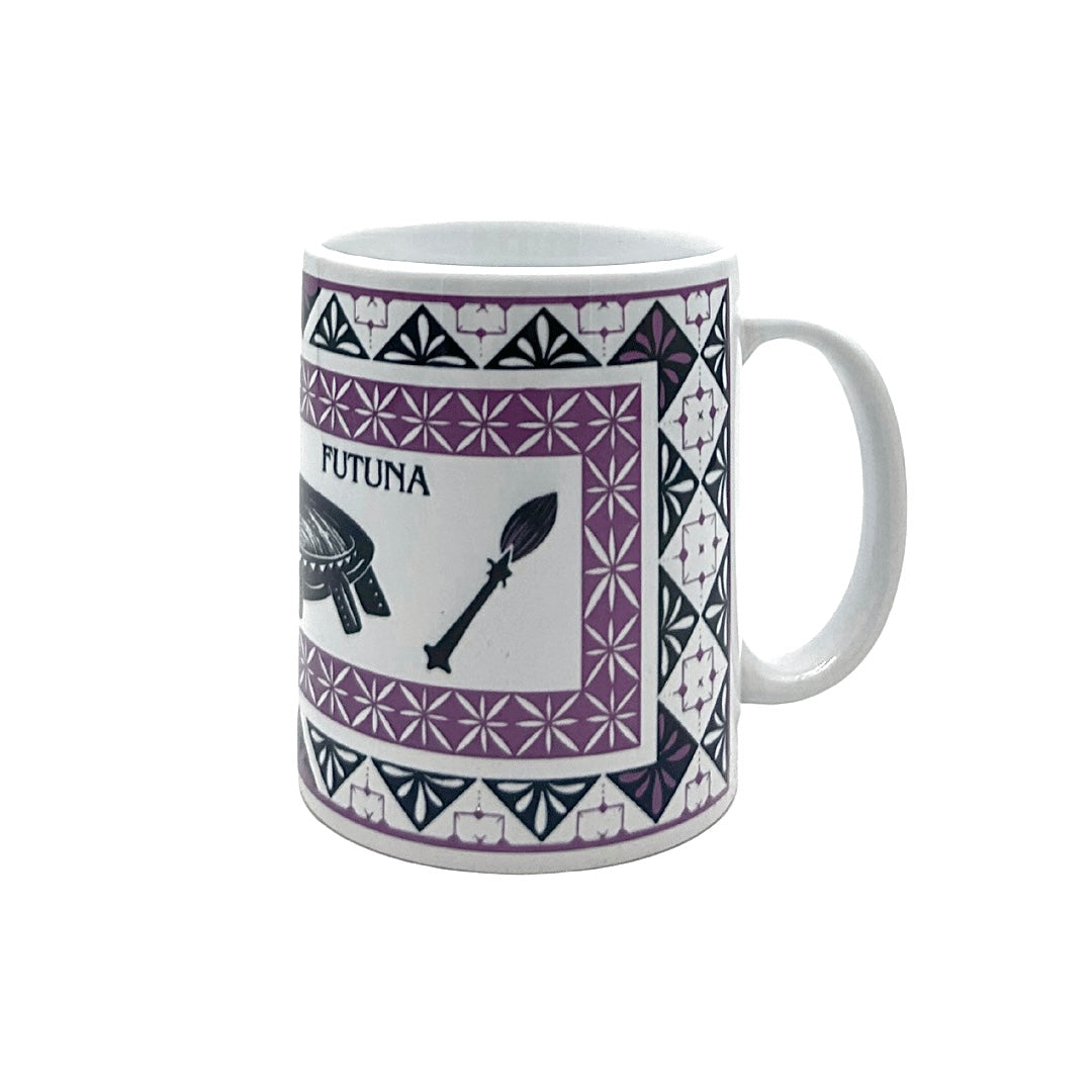 Mug Wallis et Futuna - Motifs TAPA (vert,rose,violet,rouge,bleu)