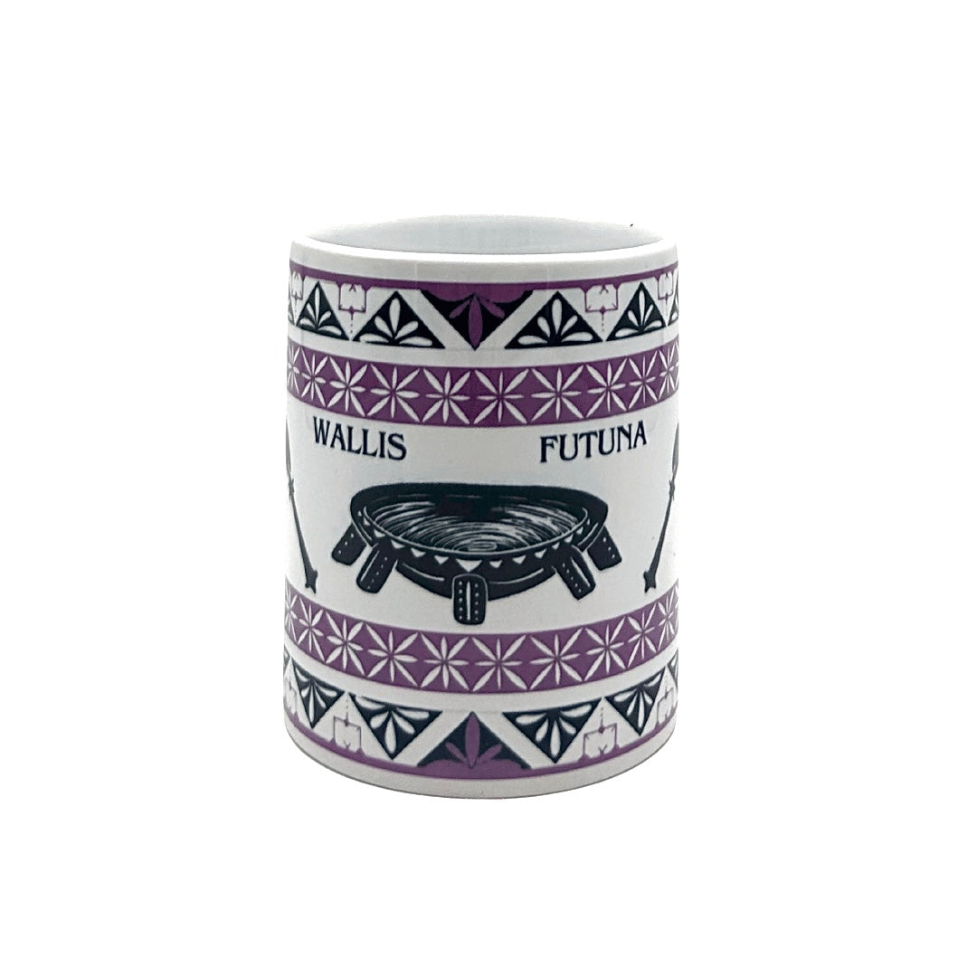 Mug Wallis et Futuna - Motifs TAPA (vert,rose,violet,rouge,bleu)