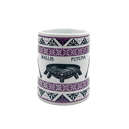 Mug Wallis et Futuna - Motifs TAPA (vert,rose,violet,rouge,bleu)