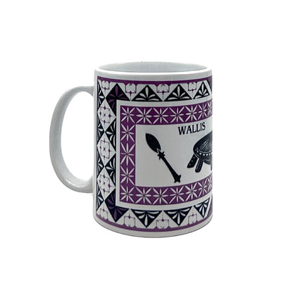 Mug Wallis et Futuna - Motifs TAPA (vert,rose,violet,rouge,bleu)