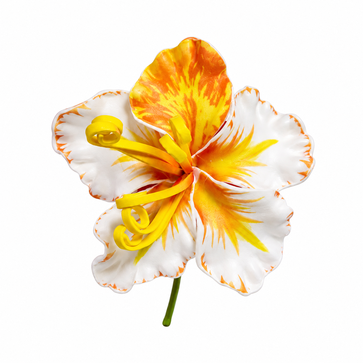 Fleur à tige - Fleur de Flamboyant 9 cm _ FBA0