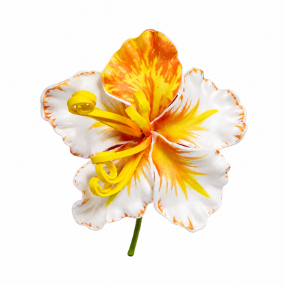 Fleur à tige - Fleur de Flamboyant 9 cm _ FBA0