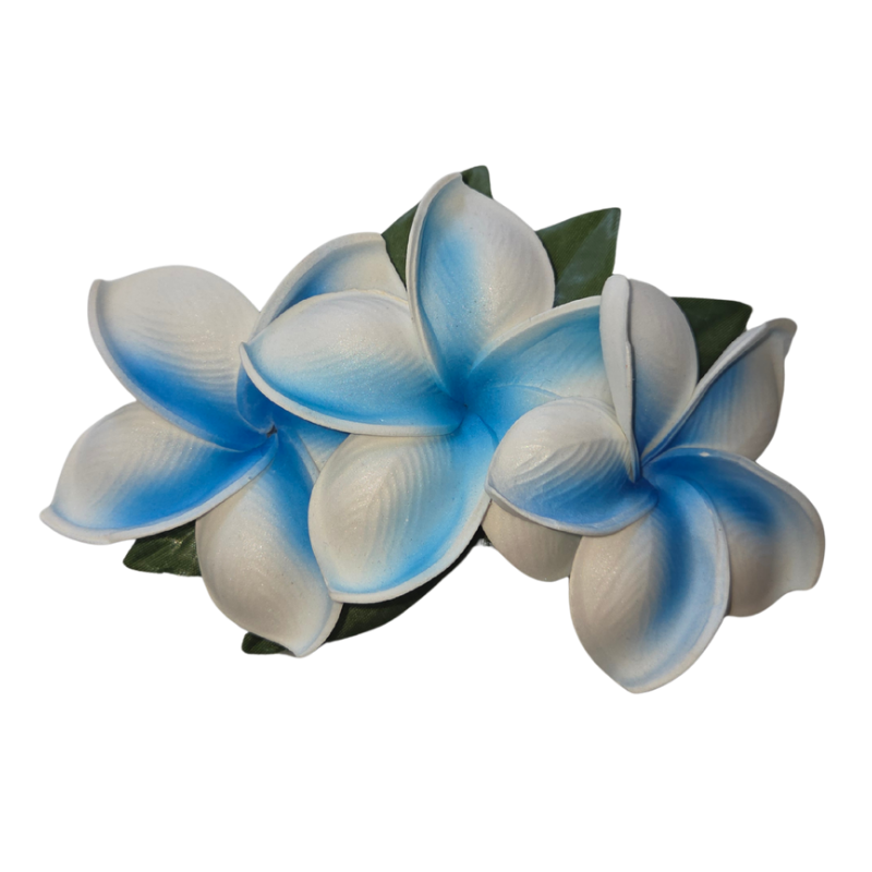 Poara / Grande Barrette à cheveux - 3 Frangipanier