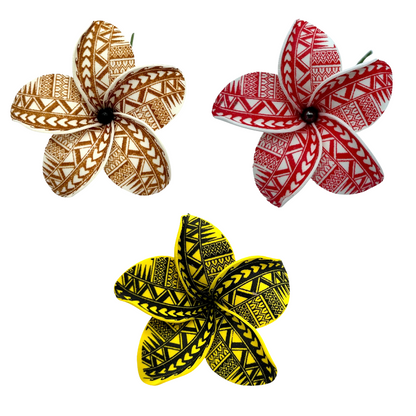 Fleur à tige - Frangipanier à motifs - A0