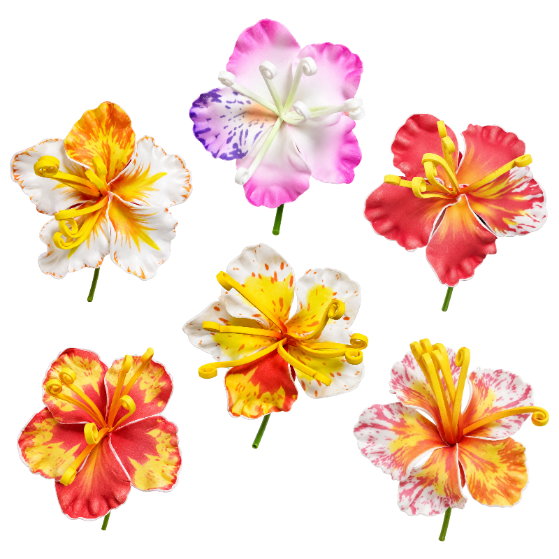 Fleur à tige - Fleur de Flamboyant 9 cm _ FBA0