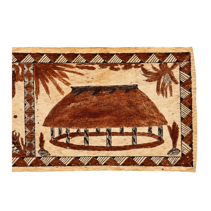 TAPA - Wallis & Futuna - Pirogue et Fale
