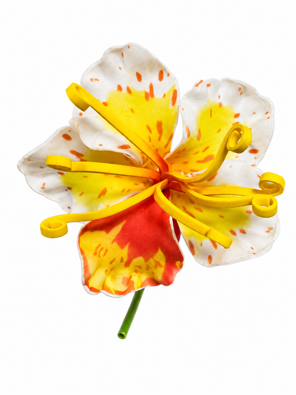 Fleur à tige - Fleur de Flamboyant 9 cm _ FBA0